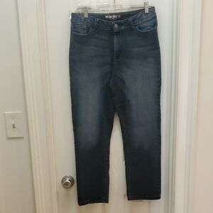 Wrangler Women's Blue Jeans Classic Denim W/ Adjustable Waist - Size 12 1/2